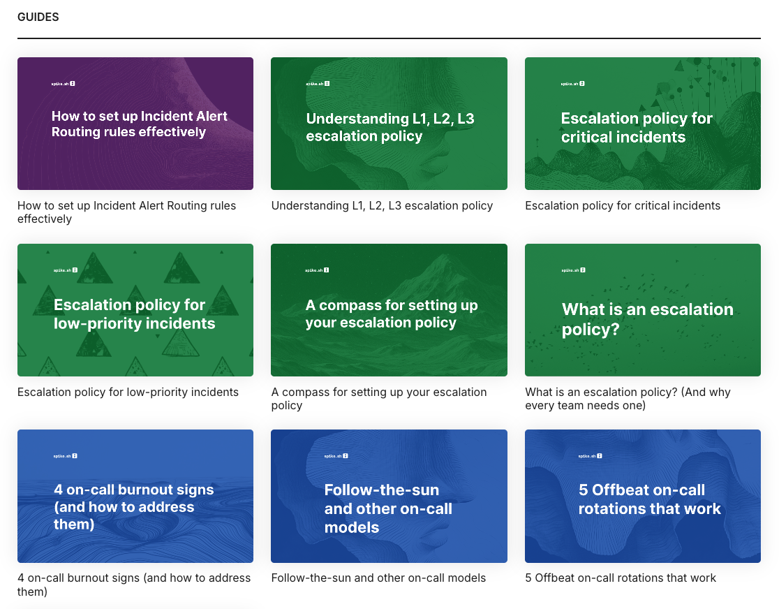 Spike's incident management guides